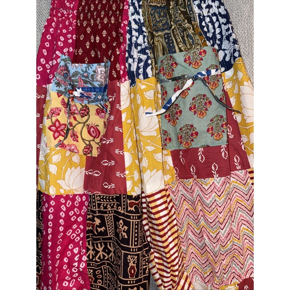 Kathmandu Kantha Balloon Pants Women's OS Xs-L Patchwork Indian Cotton NWT - Picture 2 of 8